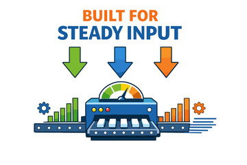 Efficient input mechanism with graphs and arrows for steady progress
