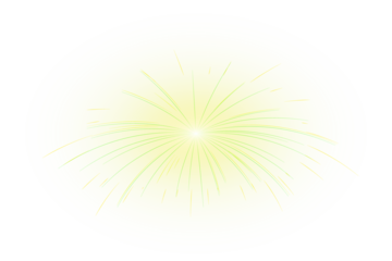 Elegant gold fireworks cluster with warm shimmering trails, glowing circular bursts, and luxury festive spark details perfect for celebration graphics and transparent PNG overlays