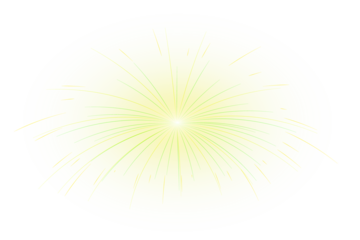 Elegant gold fireworks cluster with warm shimmering trails, glowing circular bursts, and luxury festive spark details perfect for celebration graphics and transparent PNG overlays
