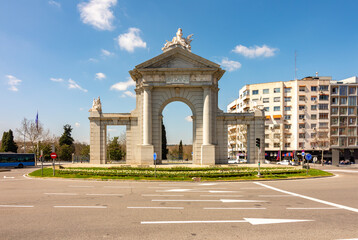 Obraz premium Puerta de San Vicente gates in Madrid, Spain (translation 