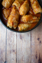 Hungarian Stuffed Cabbage In Cooking Pot