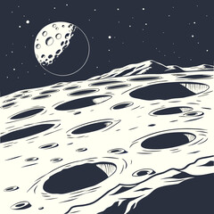 Moon crater landscape © Mamun