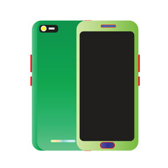 smartphone with green screen