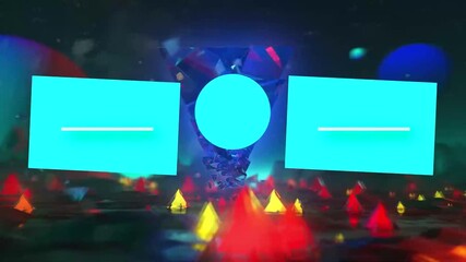 Futuristic abstract geometric background screen end card animation motion