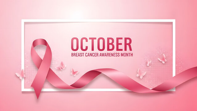 October breast cancer awareness month poster