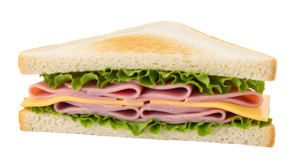 Delicious Ham and Cheese Sandwich with Lettuce on Toasted Bread graphic design