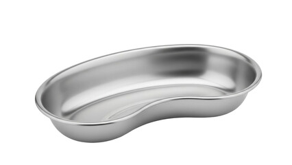 Clean stainless steel medical kidney dish or emesis basin, cut out, stock png, isolated on transparent background