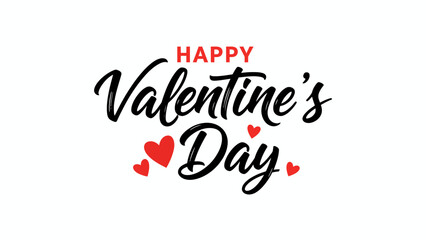 Elegant hand-lettered greeting design celebrating love and affection, featuring beautiful script and decorative red hearts, perfect for romantic holiday events