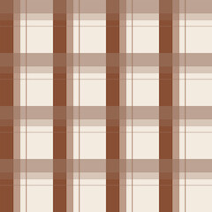 Seamless pattern with classic checkered design in brown color. Checkered tartan plaid. Geometric background design for fabric and prints