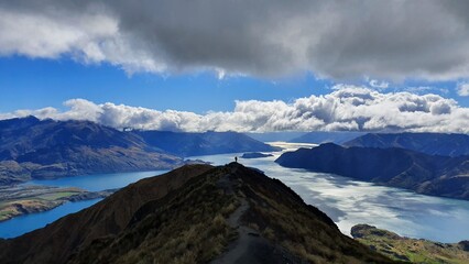 Mountain Scenic View landscape Hiking Roy's Peak New zealand