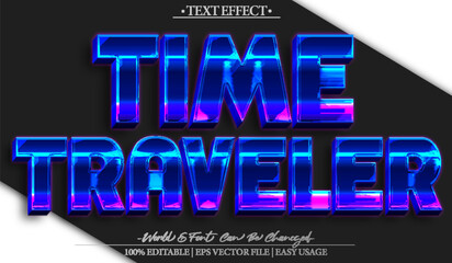 Time Traveller Journey Clock Future Adventure Portal Text Effect Editable Alphabet