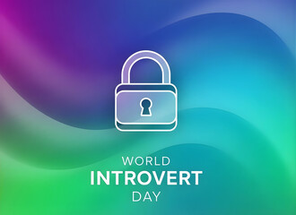 A symbolic padlock icon represents privacy for world introvert day celebration