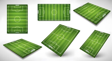 A professional set of green play ground
 design for modern technology and education vector illustrations