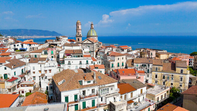 Vietri sul Mare, Italy, aerial drone view, DJI Mini 4 Pro, 