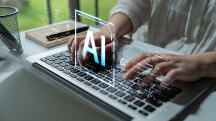 A futuristic user interface for business intelligence. This advanced AI dashboard displays complex data analysis, charts, and graphs for strategic corporate insights. Fermion