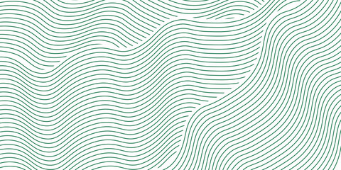 Green farm banner, organic abstract background with fields. Wavy green stripes, natural organic products. Ecological background. Striped green farmer pattern.