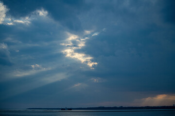 clouds over Cape Fear River