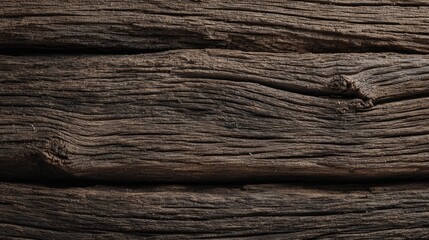 Detailed horizontal texture of weathered, aged wooden planks exhibits deep grain patterns.