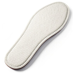 Foam insole isolated on white background, comfortable foot support with cushioning properties for various shoe types.