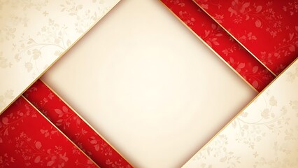 Elegant red and gold invitation card