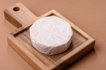White French cream cheese Brie or Camembert for breakfast. Brie or Camembert cheese
