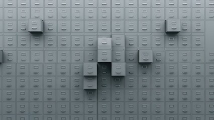 Monochrome Modular Box Grid Architectural Pattern.