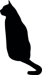 a cat body silhouette vector