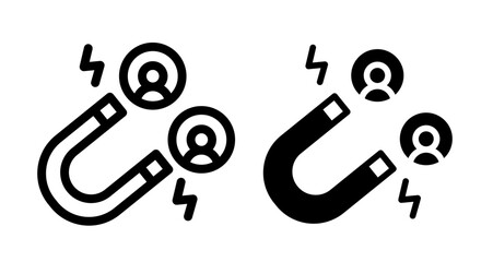 Lead Generation Icon collection in filled and stroke style.