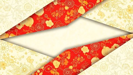 Red and gold origami star