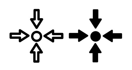 Meeting point Icon collection in filled and stroke style.