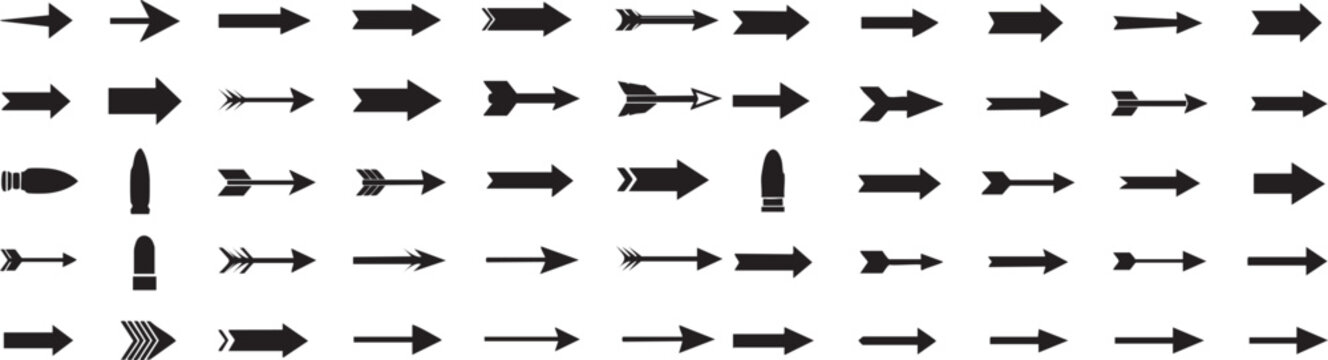 Collection of various arrow symbols and icons