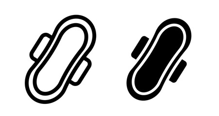 Sanitary pad Icon collection in filled and stroke style. © Extra