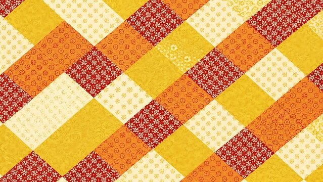 Vibrant woven quilt pattern