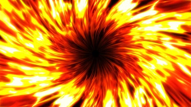 Spiral Flame Wipe Transition with Alpha Channel Transparency. Text Reveal Animation