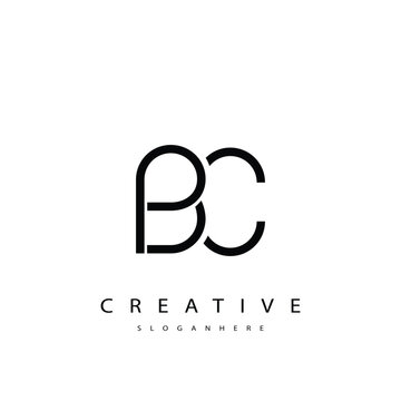 BC Abstract  Monogram Logo Design. This logo is designed with a combination of two line letters B and C 
