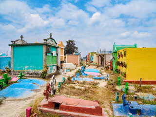 Colourful Cemetery, Chichicastenango, El Quiche Department, Guatemala
