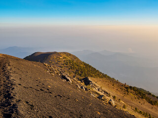 Acatenango at sunrise, borders of Chimaltenango, Escuintla and Sacatepequez departments, Guatemala