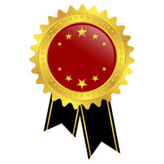 Gold Seal of Excellence & Achievement Award Badge | A versatile, high-quality vector graphic representing superior quality, achievement, excellence, and guaranteed trust, perfect for branding