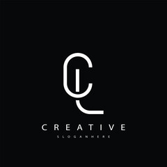 CL Abstract  Monogram Logo Design. This logo is designed with a combination of two line letters C and L 