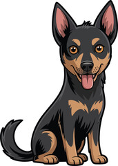  Cute cartoon a illustrator vector kelpie