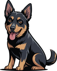  Cute cartoon a illustrator vector kelpie