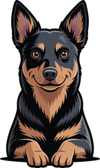  Cute cartoon a illustrator vector kelpie