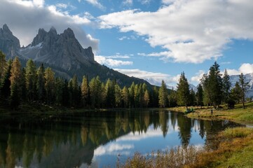 Lake Antorno or Lago D'Antorno, Dolomites, Italy