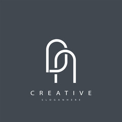 DN Abstract  Monogram Logo Design. This logo is designed with a combination of two line letters D and N 
