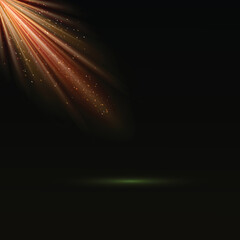 Spotlight Effect with Glowing Light Beam and Haze for Concert Stage, Theater Scene and Show Background