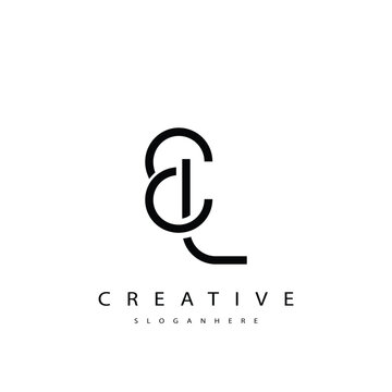 EL Abstract  Monogram Logo Design. This logo is designed with a combination of two line letters E and L 