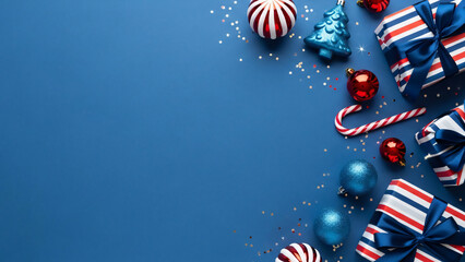 Obraz premium Fourth of July background with American flag and festive design