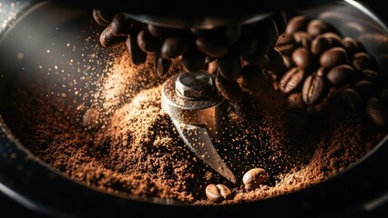 Aromatic transformation: The vibrant process of grinding coffee beans for a fresh brew experience