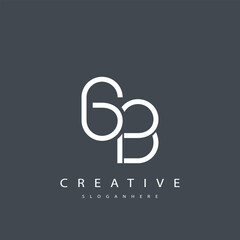 Fototapeta premium GB Abstract Monogram Logo Design. This logo is designed with a combination of two line letters G and B 