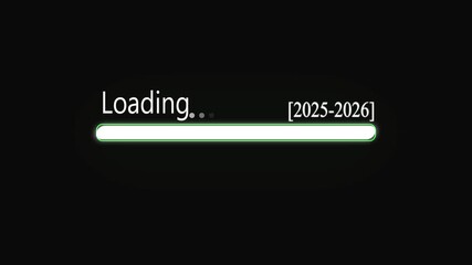 loading bar icon animation glowing neon white color uploading and downloading updating sign symbol on black background. - Powered by Adobe